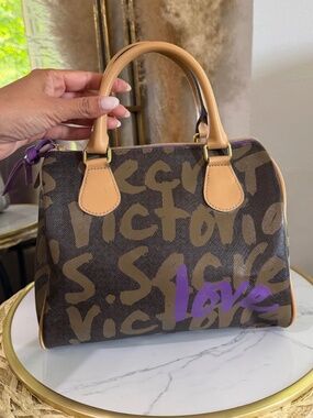 Victorias Secret Y2K-era Logo Bowler Satchel Handbag McBling Fashion Vintage